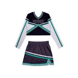 製作女裝長袖打氣啦啦隊服套裝  自訂V領間條撞色啦啦隊服  啦啦隊服制服公司   CH216 製作女裝長袖打氣啦啦隊服套裝  自訂V領間條撞色啦啦隊服  啦啦隊服制服公司   CH216